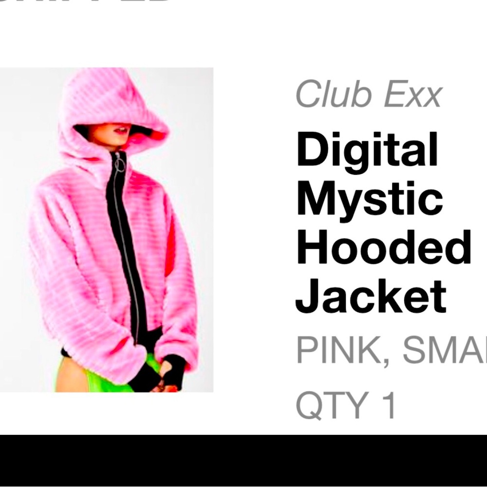 Neon pink dolls kill warm jacket Small Y2K vibes worn once barbiecore